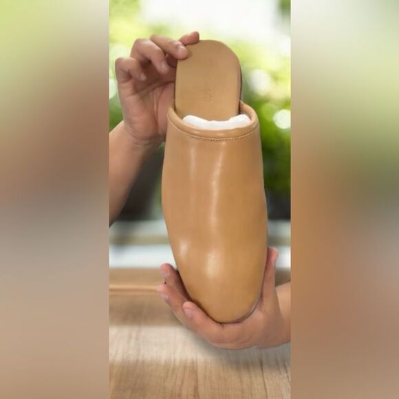 Madewell Louisa Women’s Amber Brown Leather Mule Loafer Flat Size 11 - Picture 3 of 12